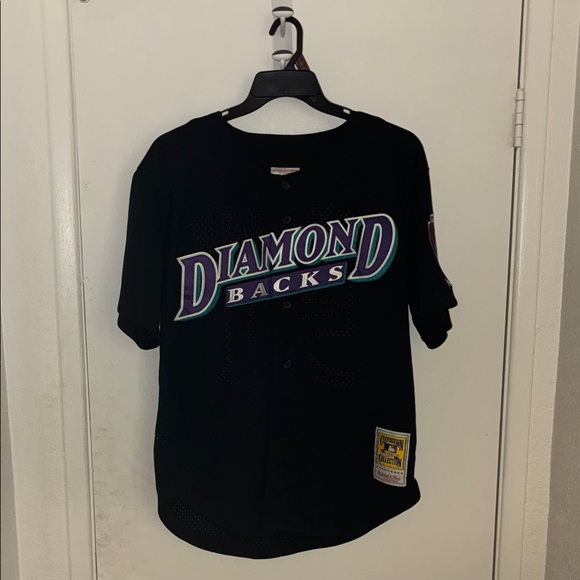 Mitchell & Ness Other - Mitchell & Ness Arizona Diamondbacks Black Jersey with Teal & Purple Logo